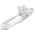 thumbnail image 2 of SuperJeweler Diamond Flower Promise Ring In White Gold For Women, 2 of 7