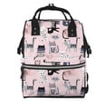 thumbnail image 1 of Fotbe Cat Mochila Maternidad - Lona de Sarga Impermeable, Mochila de Pañales de Gran Capacidad con Múltiples Bolsillos y Correas Ajustables, 1 of 6