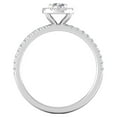 thumbnail image 4 of 1/2ctw Diamond Halo Engagement Ring in 10k White Gold, 4 of 5
