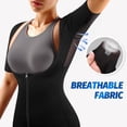 thumbnail image 4 of Traje de sauna MATKAO para mujer, chaleco de entrenamiento de cintura con cremallera, 4 of 5