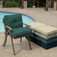 thumbnail image 5 of ARDEN Outdoor Plush Classic Tufted Blowfill Dining Chair Cushion, 20 x 21, Water Repellent, Fade Resistant, Tufted Cushion for Dining Chairs 20 x 21, Peacock Blue Green Texture, 5 of 6