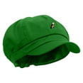 thumbnail image 4 of Brazillian Carnival Bird Embroidered Cotton Elastic Big Size Newsboy Cap - Lime XL-2XL, 4 of 5