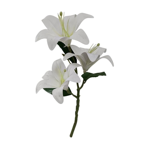 Leodye 1PCS Artificial Lily Flower Ornaments, Lifelike Floral Decoration, Ideal for Home Hotel Wedding Layout and Fragrance Matching Decor -15.74in