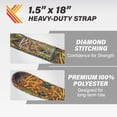 thumbnail image 2 of Soft Loop Tie Down Straps - 1.5 x 18 inches- 10,000 lb Load Capacity - Camo 6 Pack - Loops for Securing ATV, UTV, Motorcycles, Scooters, Dirt Bikes, Lawn & Garden Equipment by KODIAK STRAPS, 2 of 4