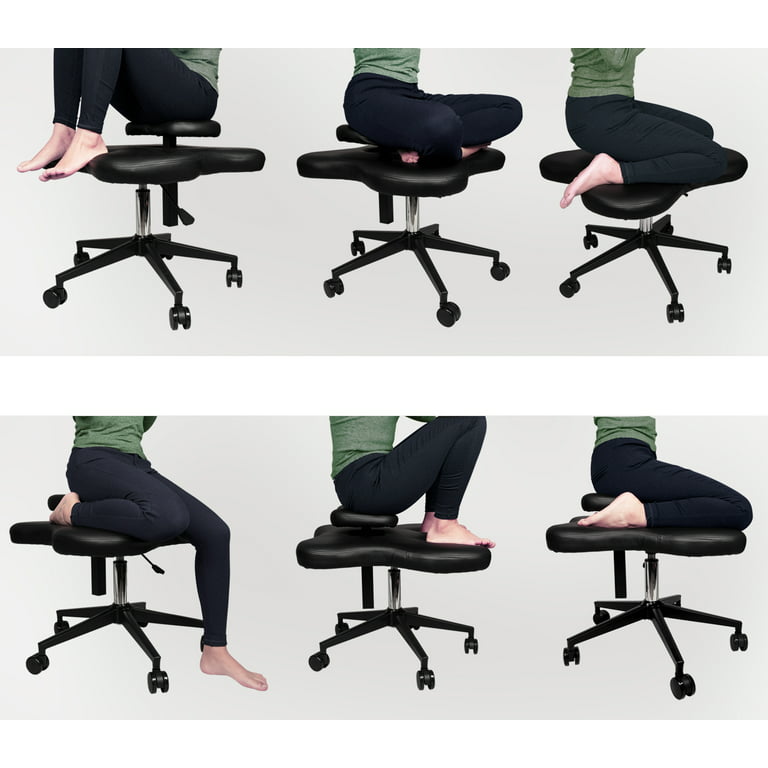 Cross Legged kneeing Chair for Yoga Lovers, Fitness Fanatics and Back or  Leg Pains (Black)