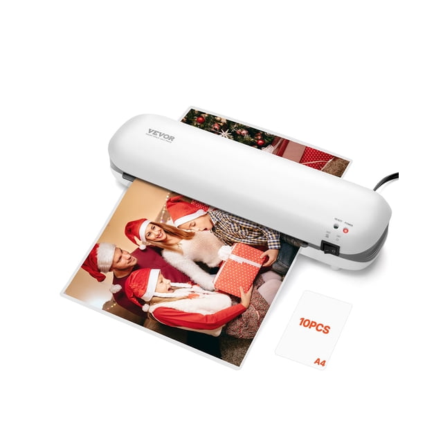 Laminadora térmica VEVOR para papel A4 de 3 a 5 mm de grosor, color blanco