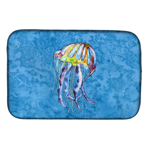 Caroline's Treasures Jellyfish Dish Drying Mat