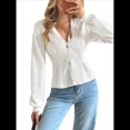 thumbnail image 3 of Suéter Cárdigan de Otoño para Mujer, Tendencia de Moda, Top de Larga, Chaqueta Informal, Suéter con Botones para Vacaciones. Rosa L, 3 of 8