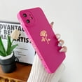 thumbnail image 5 of for iPhone 11 Case(2019 6.1"), Cute Plated Rose Gold Flower with Anti-Fall Lens Cameras Cover Shell, Soft TPU Shockproof Anti-Fingerprint Phone Protection Cases for Women Girls Men,Rose Red, 5 of 14