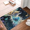 thumbnail image 4 of Pofeuu Colorful Stained Glass Deer Print Flannel Doormats Rug16"x24"Rug Washable Doormats Indoor Outdoor Rugs for Layered Front Door Mats, Porch, Kitchen, Entryway, 4 of 7