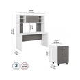 thumbnail image 4 of Bush Business Furniture Echo Credenza Desk with Hutch and Mobile File Cabinet Pure White/Modern Gray, 4 of 7