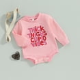 thumbnail image 2 of Bagilaanoe Newborn Baby Girl Boy Oversized Romper Sweatshirt Long Sleeve Bodysuits Letter Print Pullover 3M 6M 12M 18M 24M Infant Casual Tee Tops, 2 of 7