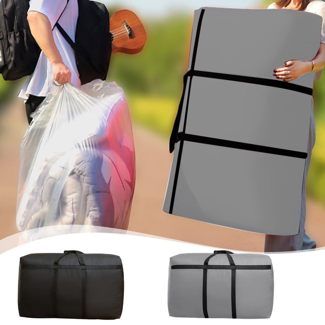 Fiudx Bolsa de Mudanza Grande, Diseño de Tela Reforzada, Gran Capacidad, Cremallera Resistente, Frontal de Pvc Transparente, Almacenamiento Versátil para Ropa, Ropa de Cama, Edredones y Organización
