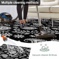 thumbnail image 5 of Black Paisley Outdoor Rug for Patio/Deck/Porch, Non-Slip Large Area Rug 5 x 8 Ft, Ethnic Vintage Floral Botanical Abstract Indoor Outdoor Rugs Washable Area Rugs, Reversible Camping Rug Carpet Runner, 5 of 8