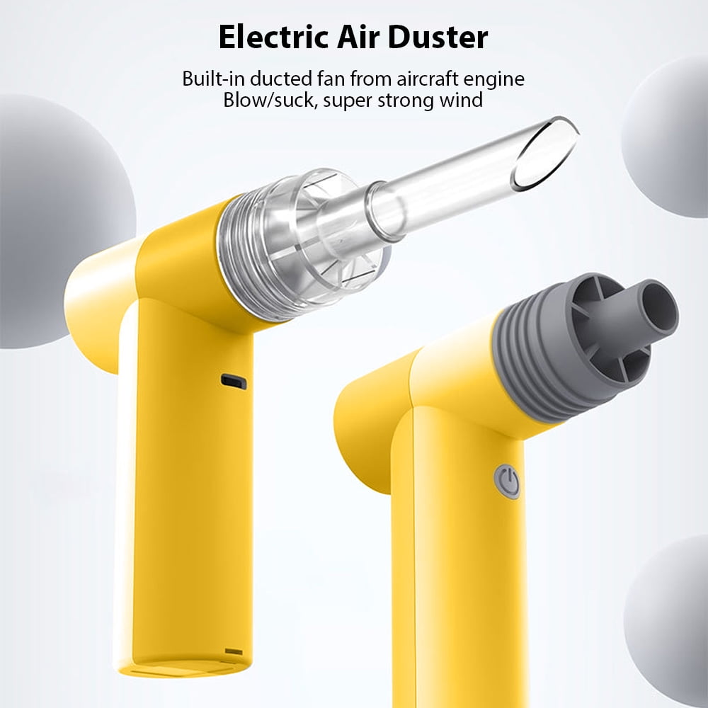 M Buder Electric Air Duster 100000RPM Mini Turbo Fan Jet Dry Blower 3300mAh Cordless Portable Handheld Compressed PC Keyboard Cleaner, 5.51 inches / 14 cm