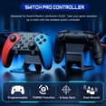 thumbnail image 4 of 2 Pack Switch Controller, QQV Wireless Switch Pro Controller for Nintendo Switch 2/Switch/Lite/OLED/IOS/PC with Programmable, Wake-up,Turbo, 2 Bracket, 4 of 10