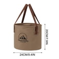 thumbnail image 3 of YiJuHui Collapsible Bucket Portable Foldable Water Container for Camping Fishing Travel, Leakproof PVC Storage Bag with Handle, Outdoor Utility Pail for Laundry Washing Picnic Car Wash, 3 of 7