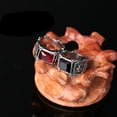 thumbnail image 5 of Mens Vintage Alloy Ring Gothic Cross Design With Red Rubies Electroplated Finish Perfect Gift For Men Fashion Ring And, 5 of 5