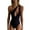 Black, variant on Sngxgn Women Swimsuit Solid Ribbed Monokini Swimwear Scoop Neck Low Back Bathing Suit(Black,L)