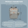 thumbnail image 4 of Multi-functional diaper backpack with changing pad, foldable crib, insulated bag, and USB charging port. A large-capacity travel bag suitable for parents, in gray., 4 of 13