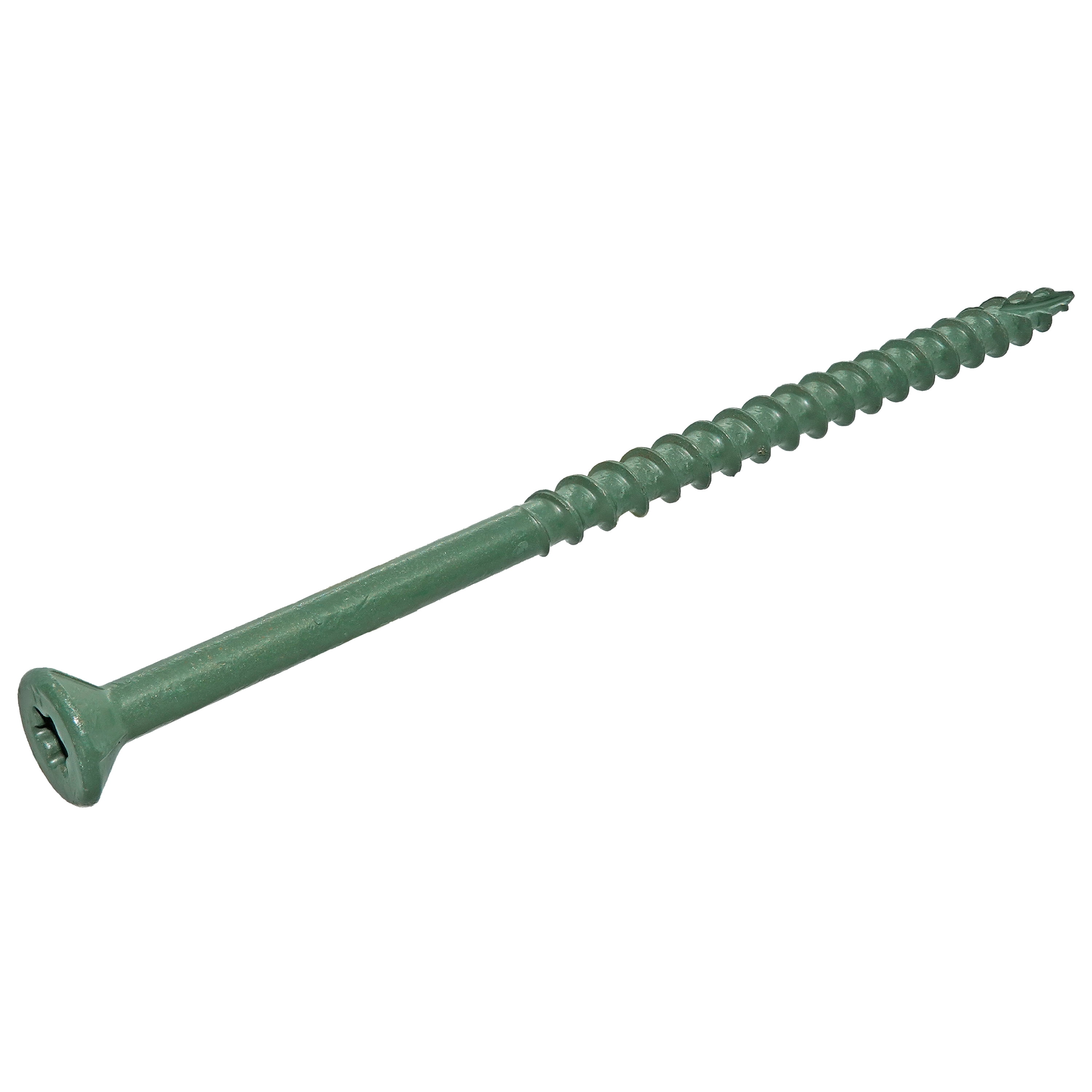 (2 pack) (2 pack) Grip-Rite PrimeGuard Plus #10 x 4 in. Green Wood to Wood Deck Screw 1lb.
