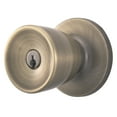 thumbnail image 4 of Brinks Keyed Entry Classic Bell Style Doorknob Twin pack, Antique Brass Finish, 4 of 14