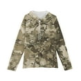 thumbnail image 6 of Men’s Camouflage Pullover Hoodie With Adjustable Drawstring Lightweight Soft Fleece Sweatshirt For Outdoor Activities,Size M-3XL, 6 of 6
