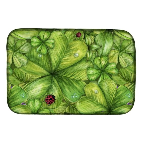 Shamrocks and Lady bugs Dish Drying Mat