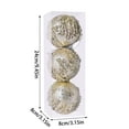 thumbnail image 2 of Deeceymbur 3 Pcs Vintage Champagne Sequin Christmas Balls Elegant Holiday Tree Decor Pieces, 2 of 4