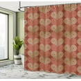 thumbnail image 5 of Ambesonne Abstract Shower Curtain, Vintage Striped Swirls, 69"Wx70"L, Paprika Camel, 5 of 5