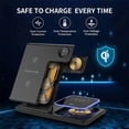 thumbnail image 2 of Portable 3-in-1 Wireless Charger Stand Phablet Fast Charging Station for iphone 16 15 14 13 Pro Max  Watch 9 8 7 airpods, 2 of 11