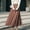 Coffee, variant on Fesfesfes Women Skirt Solid Skirt Strap Ladies Floral Skirts Mesh High Waist Skirt Pleated Skirt Tops on