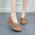 thumbnail image 4 of Juebong Fashion Women Flat Shoes Hollow Wedge Heel Casual Plus Size Classic Single Shoes,Khaki Size 7.5, 4 of 7