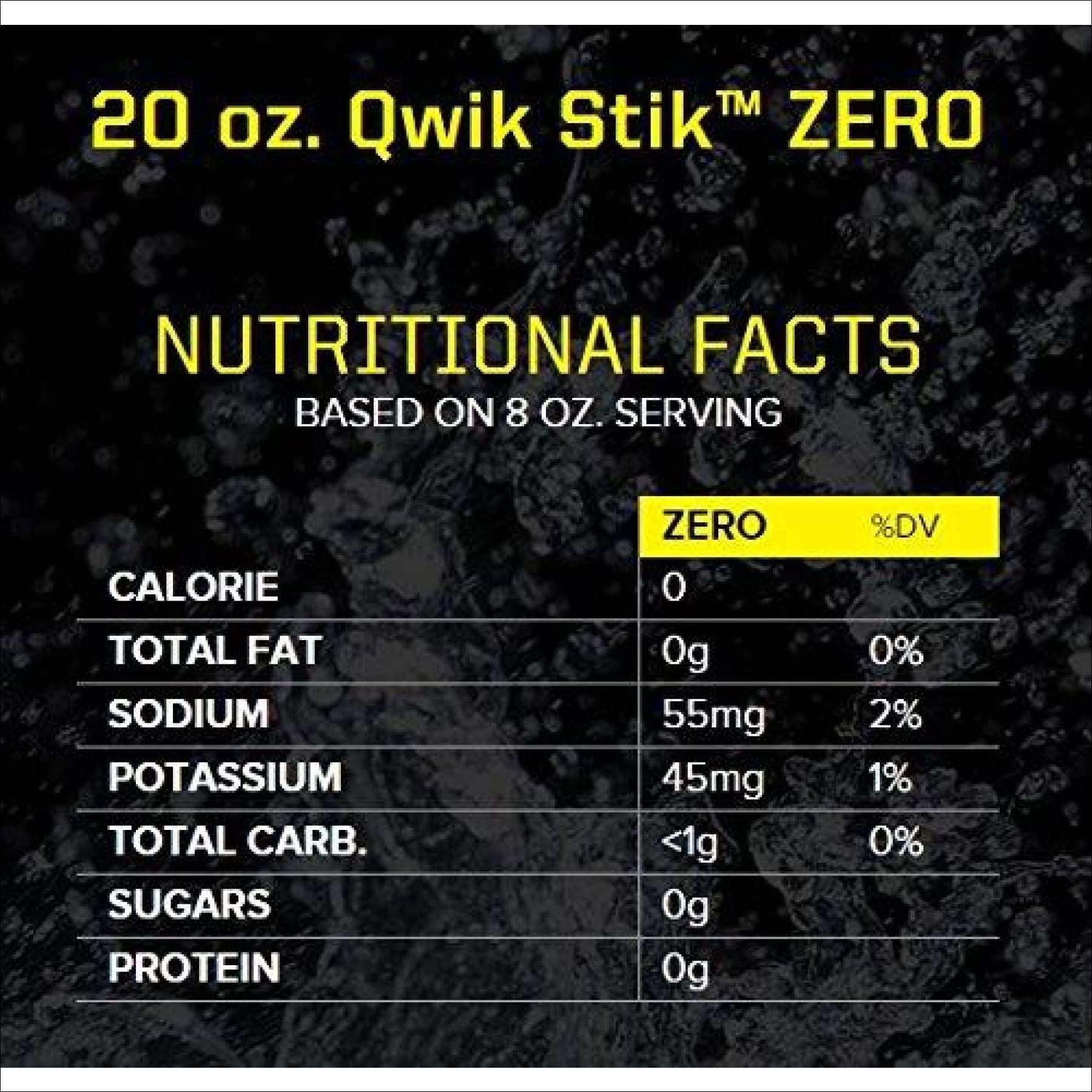 Sqwincher Zero Qwik Stik - Sugar Free Electrolyte Powdered Beverage Mix, Lemon Lime 060106-LL (Pack of 50) Lemon-Lime