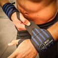 thumbnail image 5 of WOD Nation 18" Weightlifting Wrist Wraps for Men & Women, Set of 2, Black & Dark Blue, Wrist Strap Support for Strength Training, Bodybuilding, Weight Lifting, 5 of 7