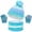 Sky Blue, variant on gcong 3-in-1 Hat Scarf Gloves Set for Kid, Winter Knitted Hat Scarf and Gloves Set for Kids with Pom Pom Beanie Gradient Color