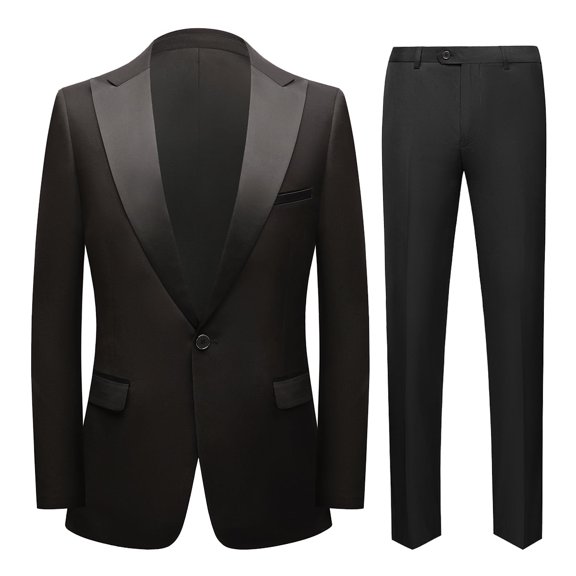 CloudStyle Men's 2 Piece Suits Slim Fit Dress Suit Jacket Blazer & Pants Set