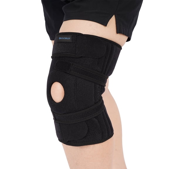Plus Size Knee Brace for Women and Men, Adjustable Knee Brace for Knee Pain Plus Size with Side Stabilizers, Knee Support for Meniscus Tear and Arthritis One Size Fits Most