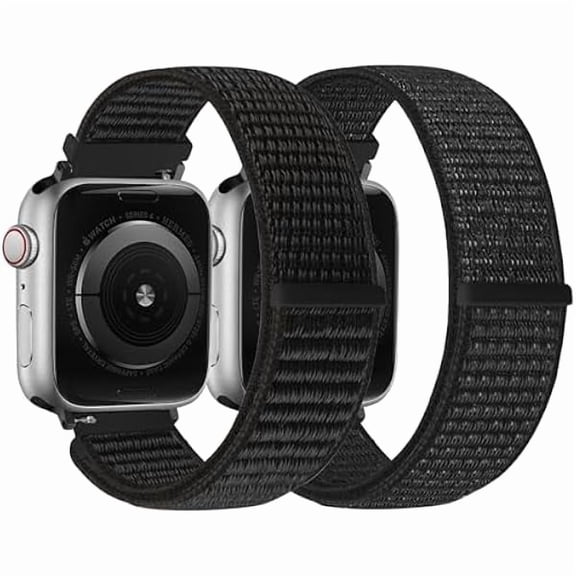 Nylon Sport Loop Band Compatible with Apple Watch Band 38mm 40mm 41mm 42mm 44mm 45mm 46mm 49mm Women Men, Soft Adjustable Replacement Strap for iWatch Series 10 9 8 7 6 5 4 3 2 1 SE Ultra 2/1
