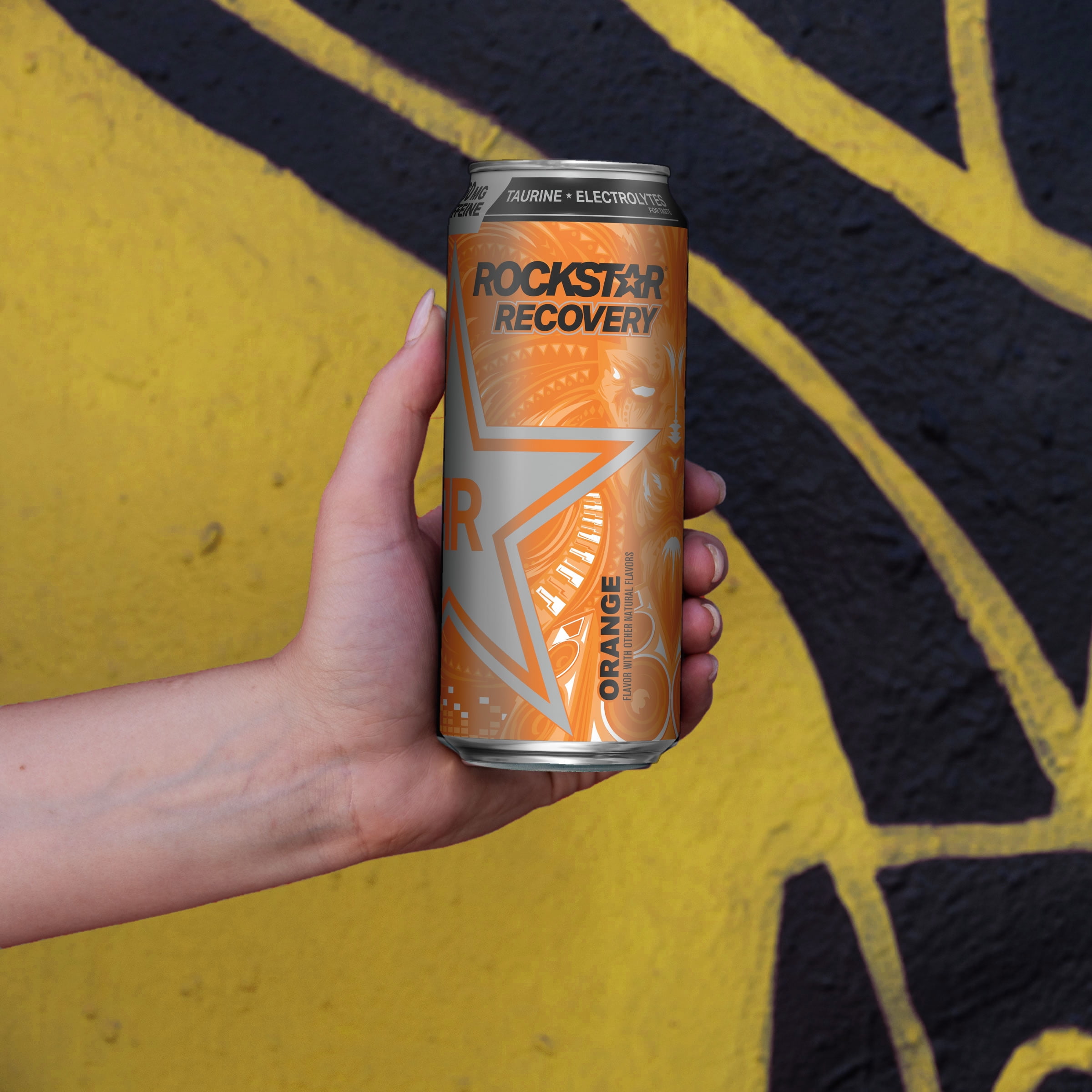 Rockstar Recovery Orange Energy Drink with Electrolytes, 16 oz Can