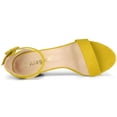 thumbnail image 4 of Sandalias de Tacón Alto Allegra K para Mujer Zapatilla Con Punta Abierta Correa de Tobillo Amarillo 40, 4 of 5