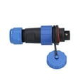 thumbnail image 3 of Conector de alimentación de aviación, Terminal a tope, brida de enchufe a prueba de agua IP68, 250V, 612mm, LP20 (2 pines), 3 of 8