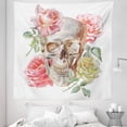 thumbnail image 1 of Rose Tapestry, Tender Blossoms with Hand Drawn Style Watercolor Skull Mexican Gothic, Fabric Wall Hanging Decor for Bedroom Living Room Dorm, 5 Sizes, Multicolor, by Ambesonne, 1 of 1