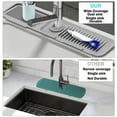 thumbnail image 2 of BTideas Kitchen Sink Splash Guard, 24" Silicone Faucet Splash Mat, Kitchen Sink Organizer, Gray, 2 of 6