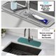 thumbnail image 2 of BTideas Protector contra Salpicaduras para Fregadero de Cocina Tapete contra Salpicaduras para Grifo de Silicona de 24", Organizador de Fregadero de Cocina, Gris, 2 of 6