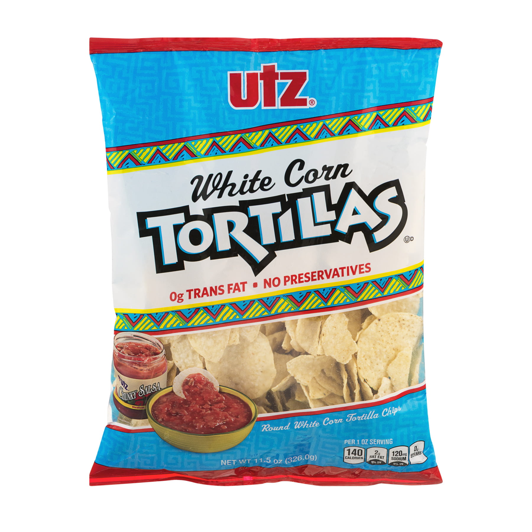 Utz White Corn Tortillas Chips 11 5 Oz