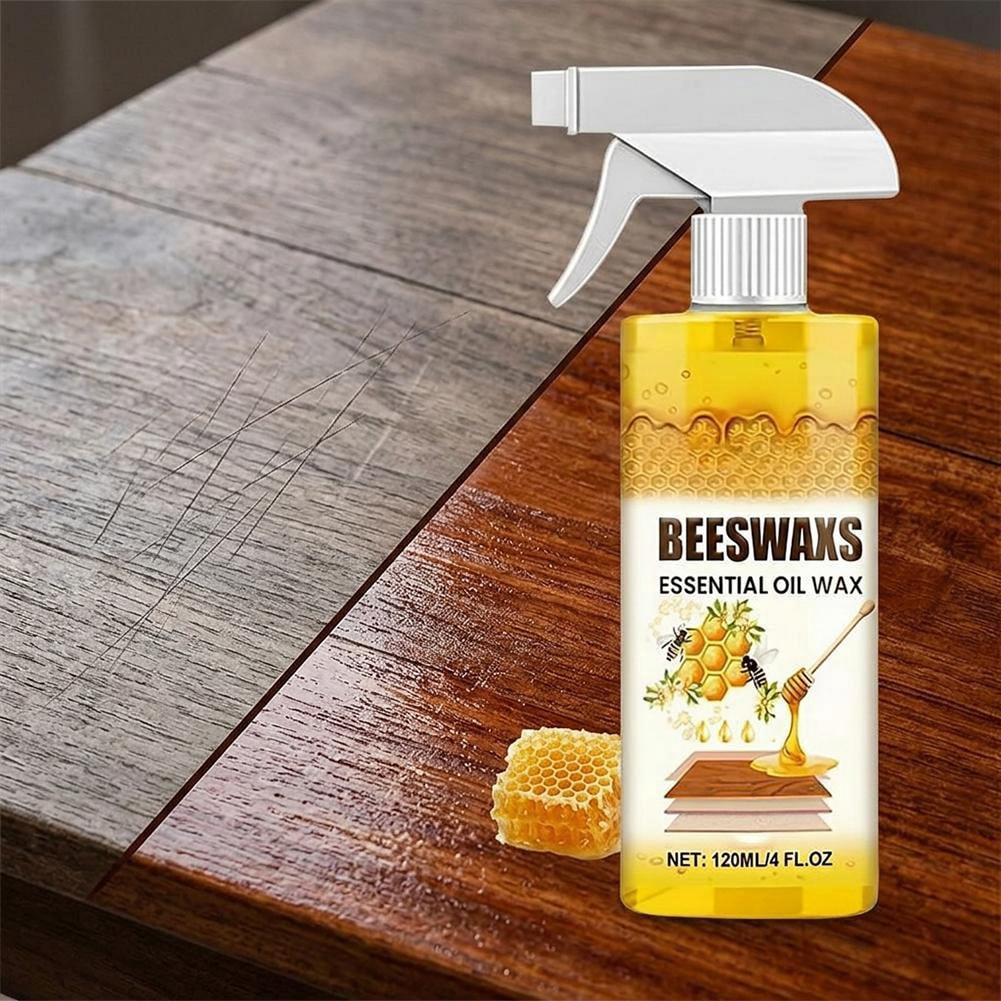 Natural Micro-Molecularized Beeswax Spray,Beeswax Essential Oil Wax,2026 NaturalBeeswax Repairing and Care Spray,Multi-Purpose Furniture Beeswa-x Wood Polish,for Living Rooms,Wood Furniture Floors
