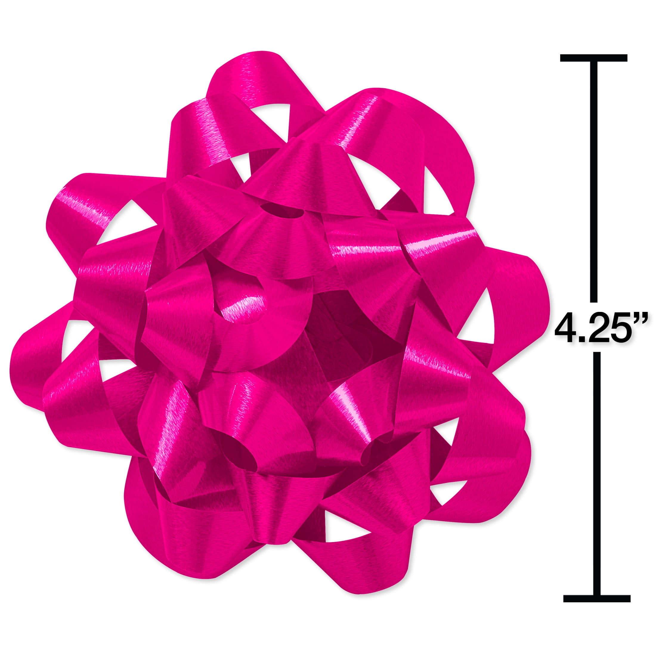 American Greetings 4.25 in. Pink Confetti Poly Gift Bow (1-Count)
