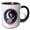 Black/White, variant on 3drose, Howard Male Name, Moon, Man, Snow Mountain Leopard Head. Artsy Gift, 11oz Mug