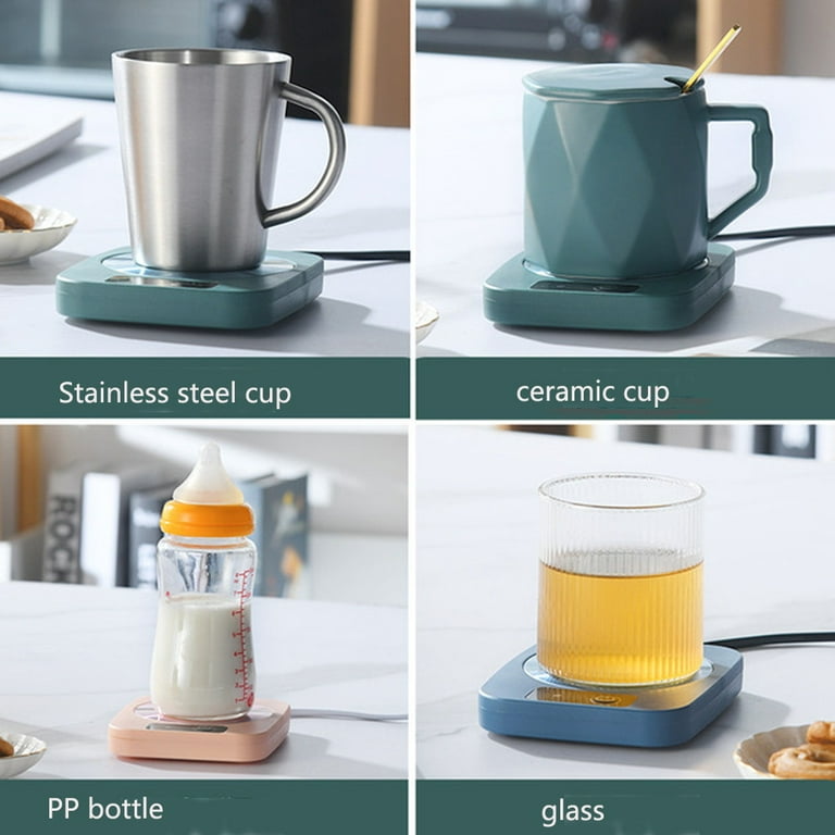 ANBANGLIN Smart Mug Warmer, Coffee Mug Warmer for Desk with Auto Shut Off,  Coffee Cup Warmer for Coffee Milk Tea, Candle Warmer (Pink-NO Mug)